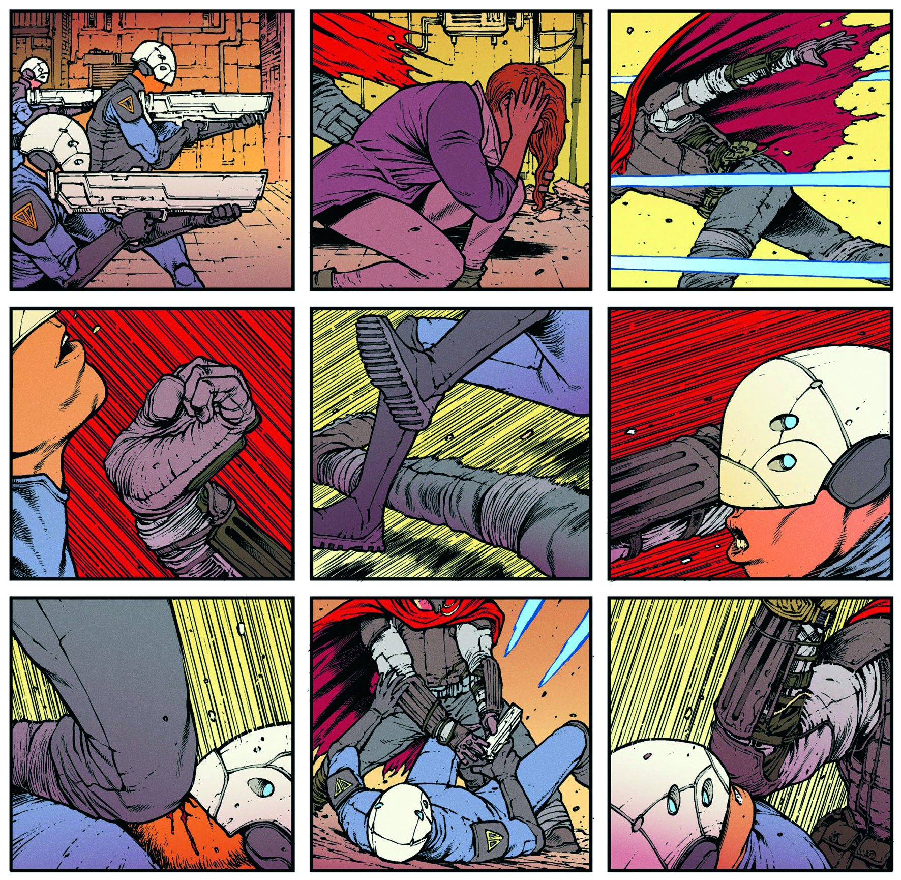 Comic art panels