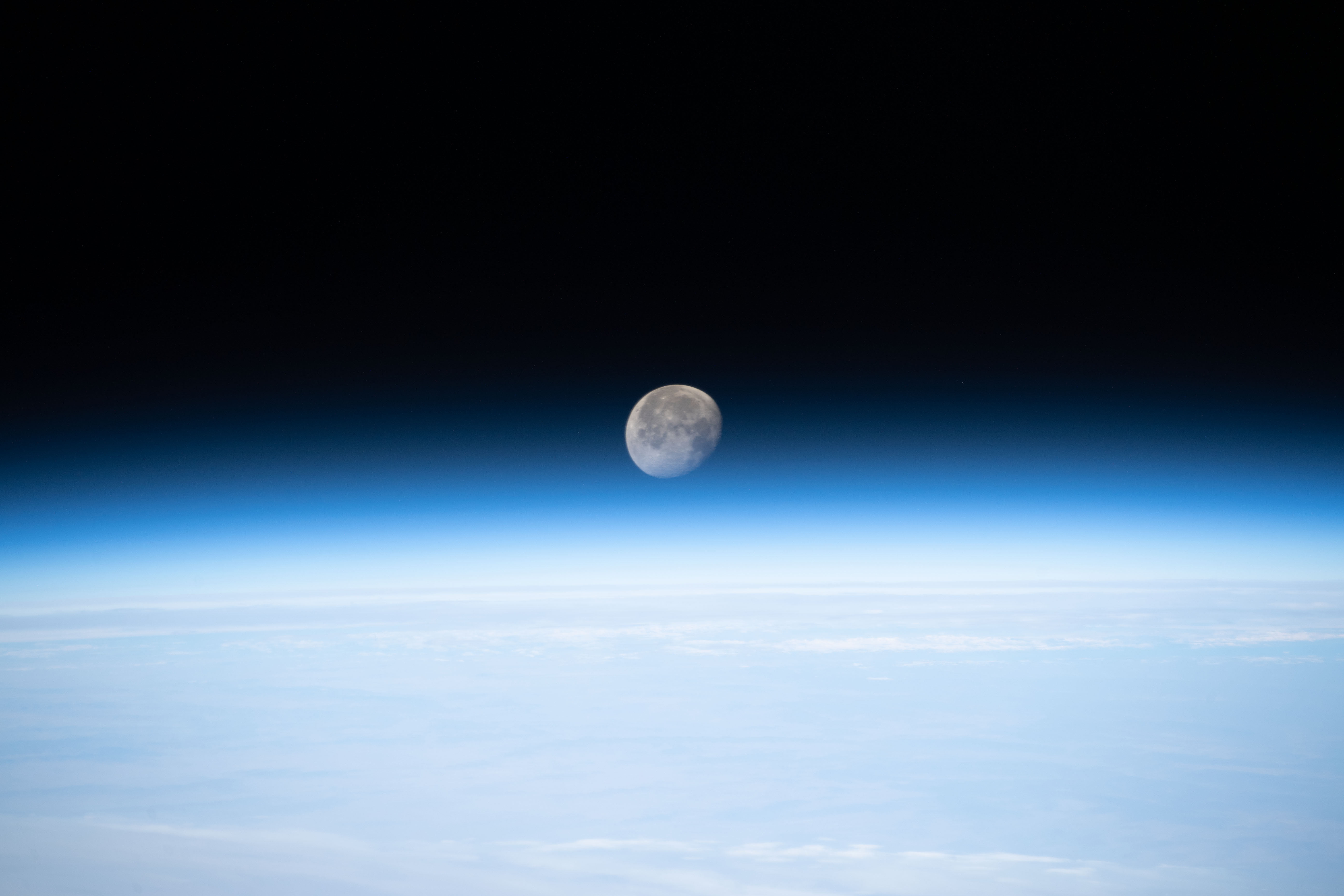 Moon above horizon