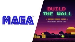 White House video games including a logo that reads MAGA in the style of the Sega logo