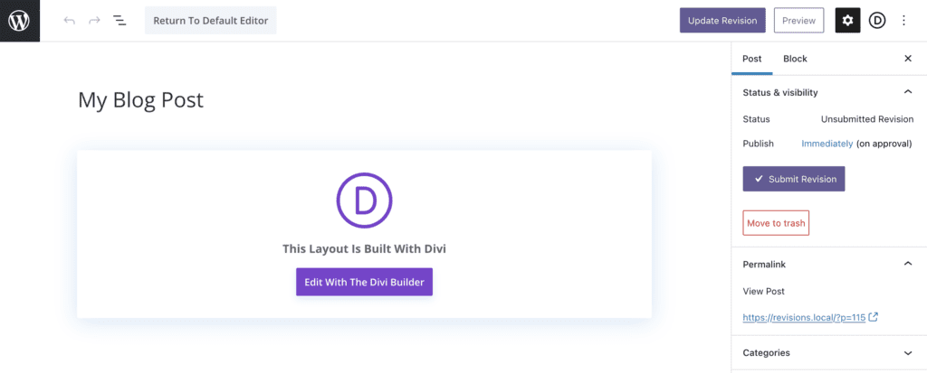 Divi Revision