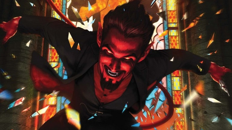 Azazel breaks through window